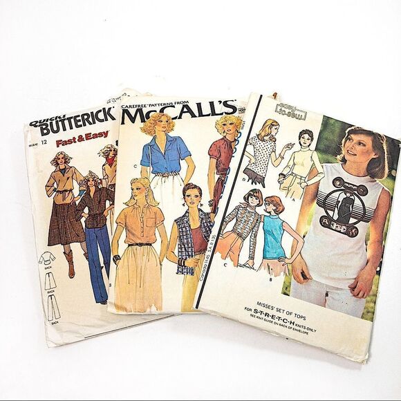 McCall’s 4568, 6459 & Butterick 6184 70’s Patterns - Picture 1 of 13